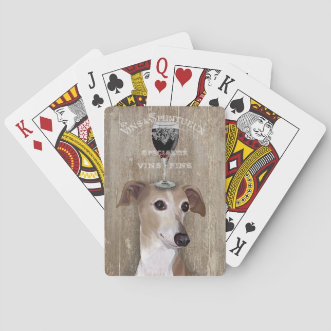 Dog Au Vin Greyhound Playing Cards (Back)