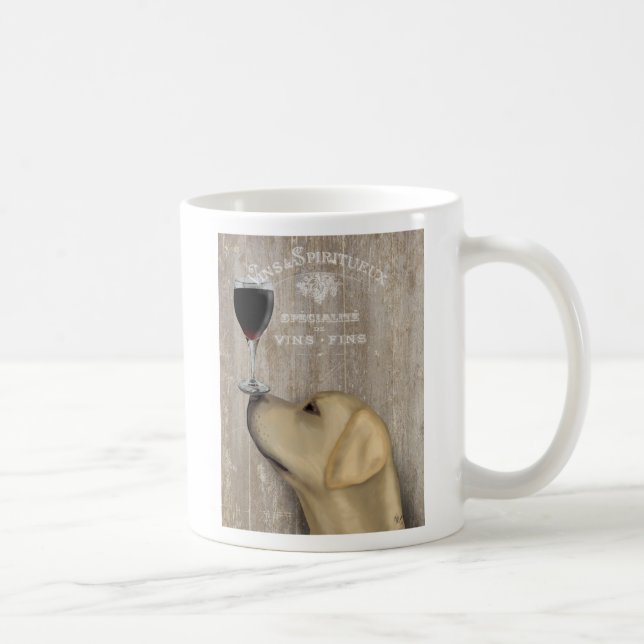 Dog Au Vin Yellow Labrador Coffee Mug (Right)