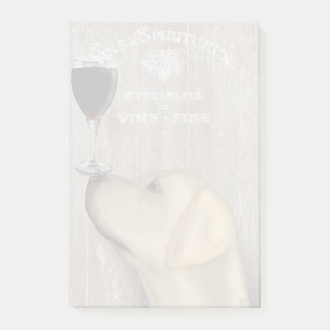 Dog Au Vin Yellow Labrador Post-it Notes (Front)