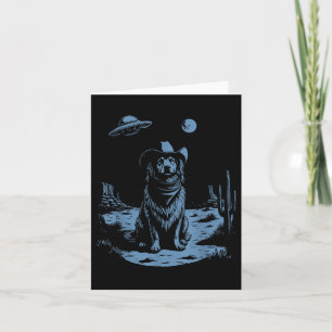 Dog Australian Shepherd Aussie Vintage Ufo Western Card