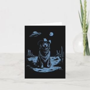 Dog Australian Shepherd Aussie Vintage Ufo Western Card