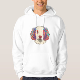 Dog australian shepherd realistic hoodie