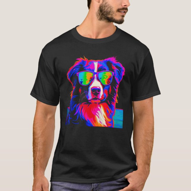 Dog Australian Shepherd Summer T-Shirt (Front)