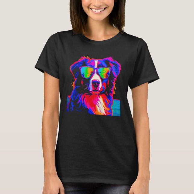 Dog Australian Shepherd Summer T-Shirt (Front)