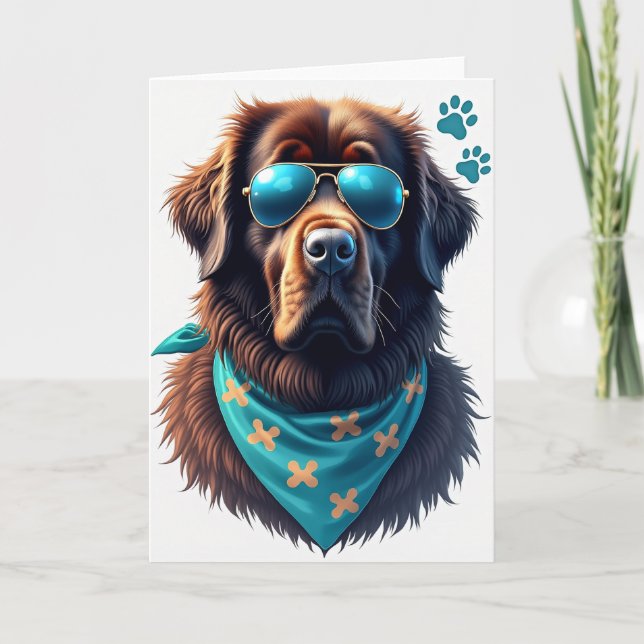 Dog Aviator Fathers Day Card (Front)