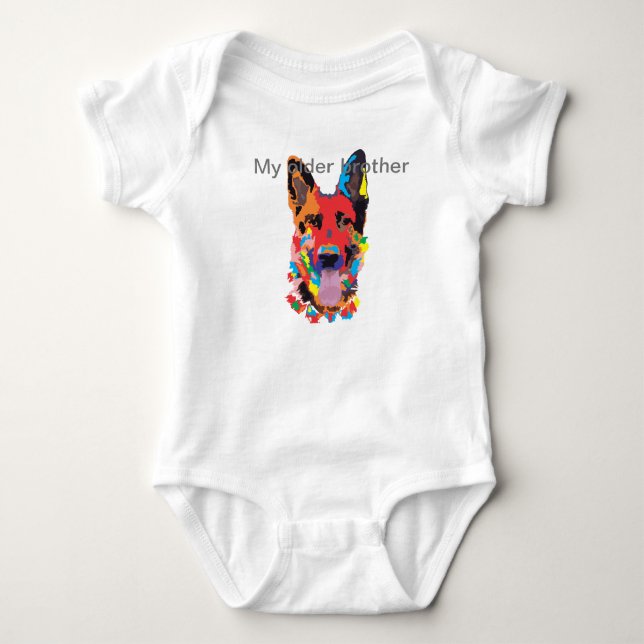 dog baby bodysuit (Front)