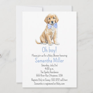 Dog Baby Shower Invitation