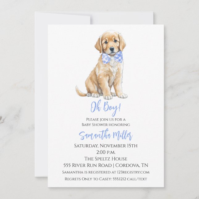 Dog Baby Shower Invitation (Front)