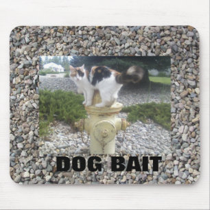 Dog Bait Cat on a Hydrant Mouse Mat