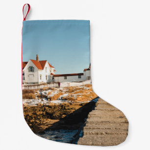 Dog Bar Lighthouse along the ocean coastline of th Small Christmas Stocking
