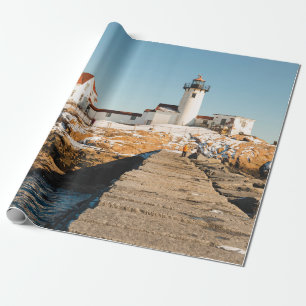 Dog Bar Lighthouse along the ocean coastline of th Wrapping Paper