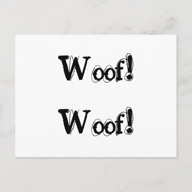 Dog Barking Complaint Postcard (Front)