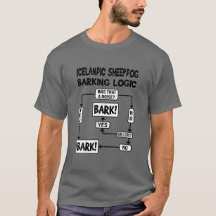 Dog Barking Logic, Dog Gift, Funny Icelandic Sheep T-Shirt