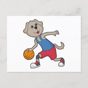 Dog Basketball player Basketball Postcard