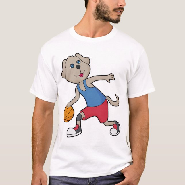 Dog Basketball player Basketball T-Shirt (Front)