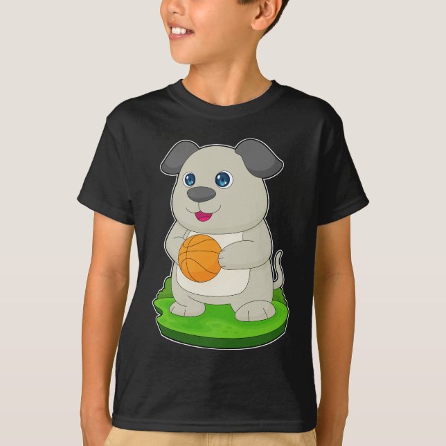Dog Basketball player Basketball T-Shirt (Front)