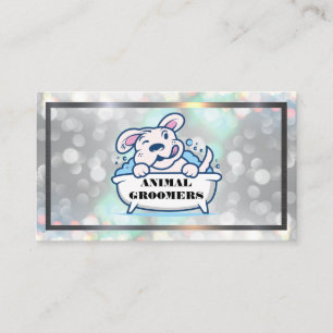 Dog Bath Logo   Boke Background Business Card