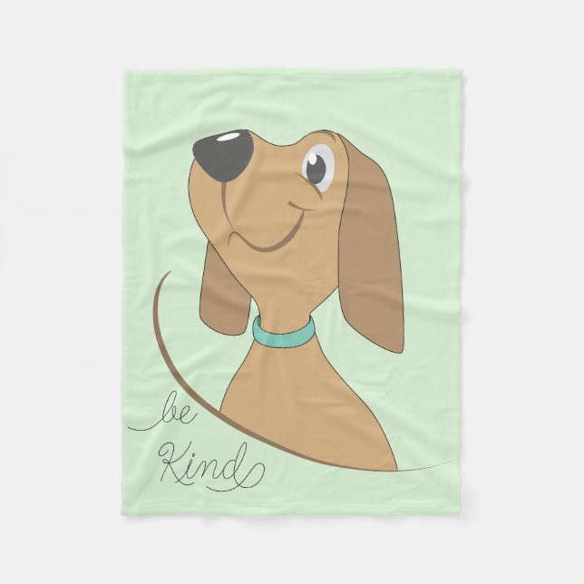 Dog-Be Kind Fleece Blanket (Front)