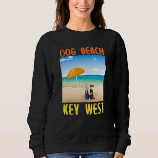 Dog Beach Key West Florida Keys Cute Dog And Child Sweatshirt