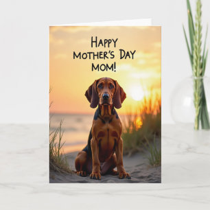 Dog Beach Mothers Day Greeting Card