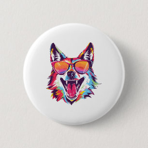 dog beach summer dog chilling gift dog lover 6 cm round badge