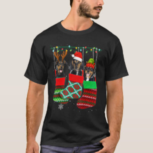 Dog Beagle Christmas Socks  Xmas Pajama Pet Puppy T-Shirt