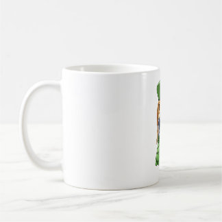 Dog Beagle in green French beret  Coffee Mug