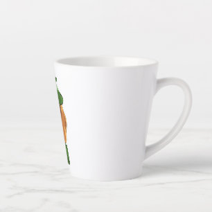 Dog Beagle in green French beret Latte Mug