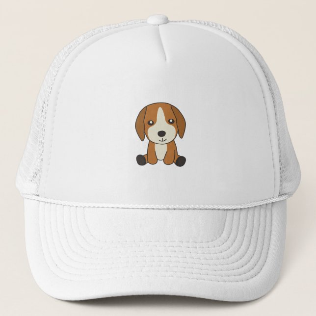 Dog Beagle Puppy Cute Dogs For Kids Trucker Hat (Front)
