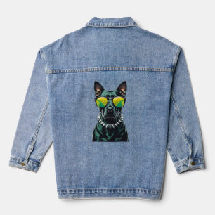 Dog Beats Colourful Denim Jacket
