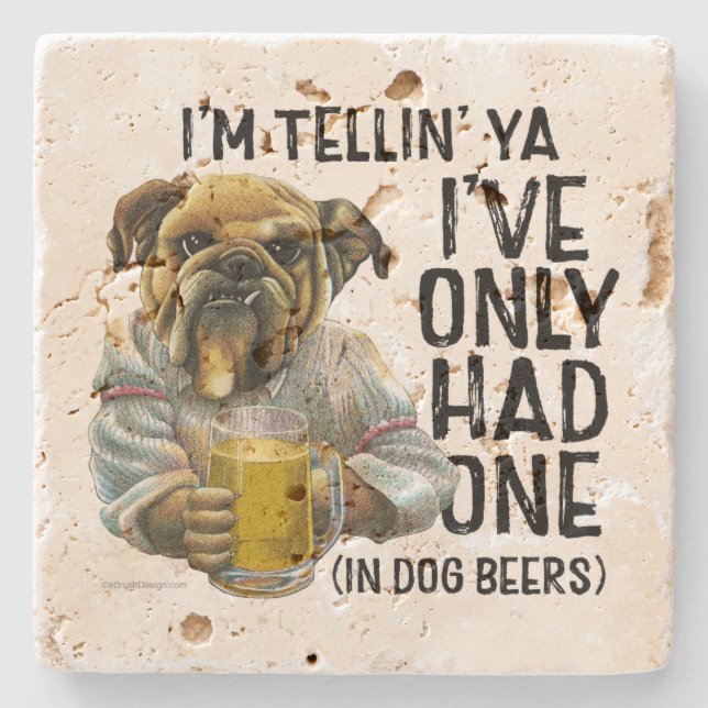 Dog Beers Stone Coaster (Front)