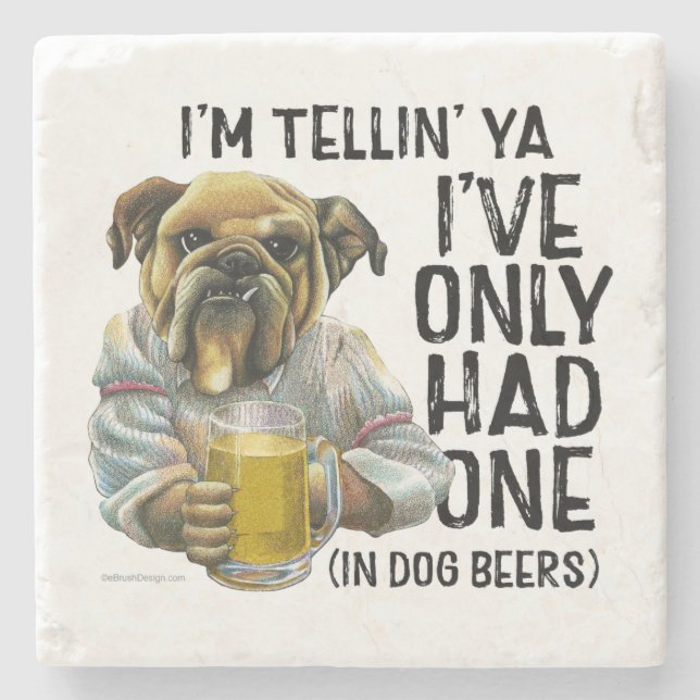 Dog Beers Stone Coaster (Front)