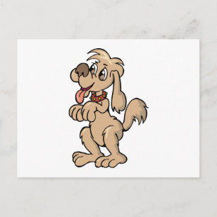 Dog Begging Postcard