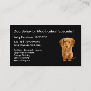 Dog Behaviour Training Business Card