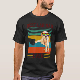 Dog Best Lab Dad Ever Vintage Lgbt Pride Father's T-Shirt