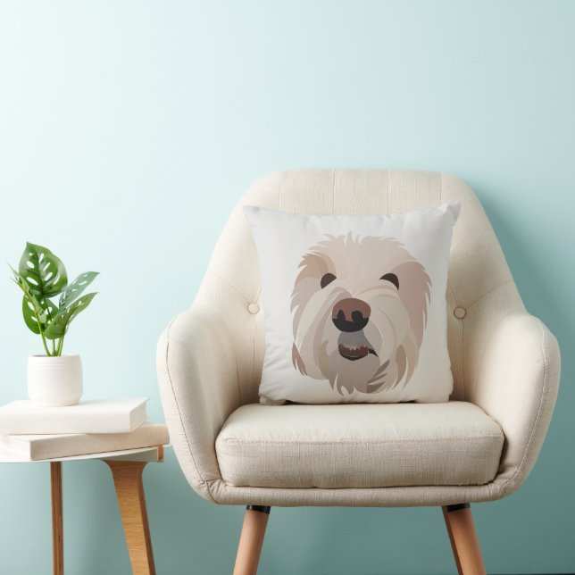 Dog Bichon Frise  Cushion (Chair)