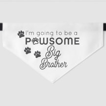 Dog Big Brother or Big Sister Baby Announcement