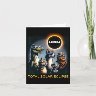 Dog Bigfoot Eclipse Gles Total Solar Eclipse 2024  Card