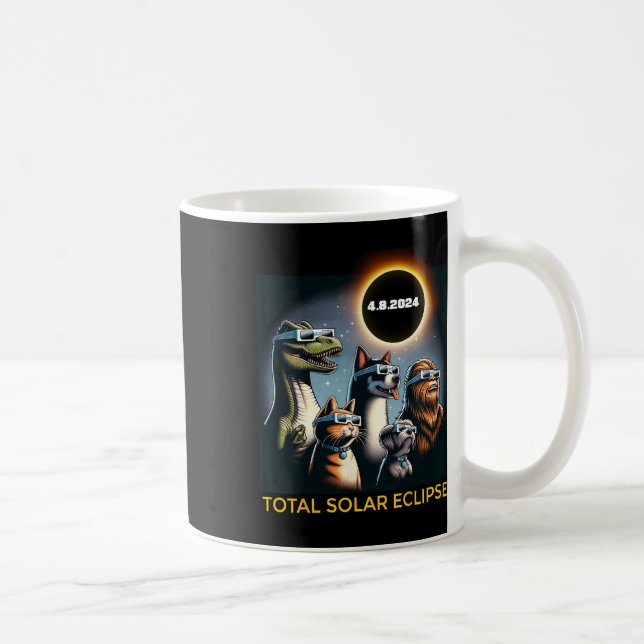 Dog Bigfoot Eclipse Gles Total Solar Eclipse 2024  Coffee Mug (Right)