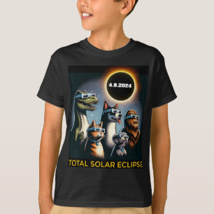 Dog Bigfoot Eclipse Gles Total Solar Eclipse 2024 T-Shirt