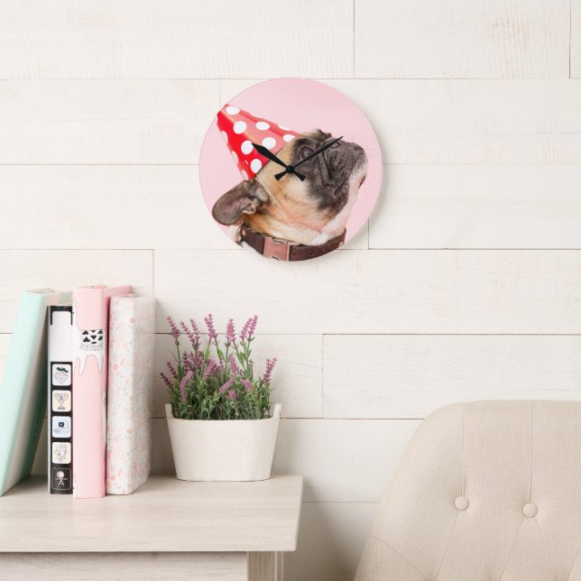 Dog birth day  large clock (Reading Room)