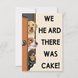 Dog Birthday Cake Card - Dog Birthday Card - Card 