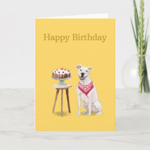 Dog Birthday Card, American Staffordshire Terrier  Card