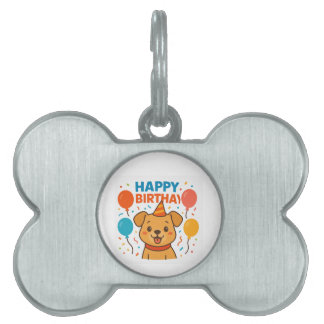 Dog Birthday Gift for Dog Lovers Pet ID Tag