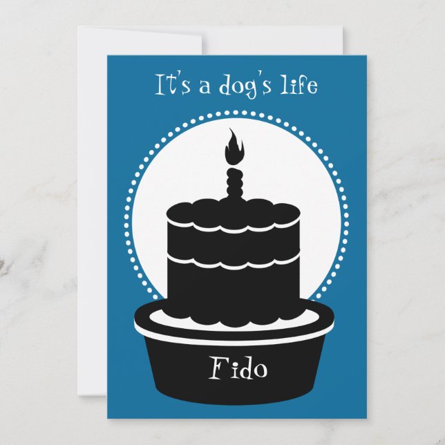 Dog Birthday Invitation - Dog's Life & Paw-ty! (Front)