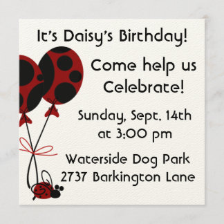 Dog Birthday Invites
