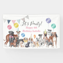 Dog Birthday Let's Pawty