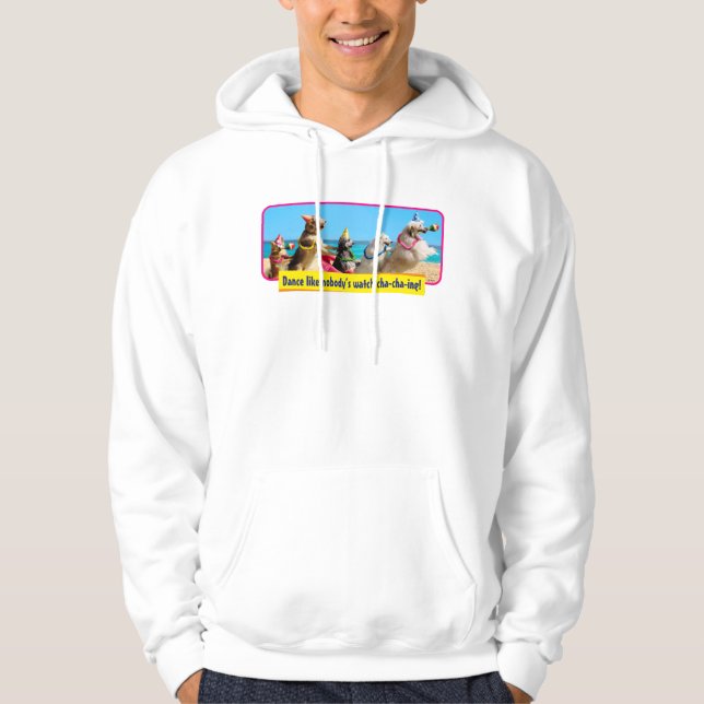 Dog Birthday Party Conga Line Hoodie (Front)