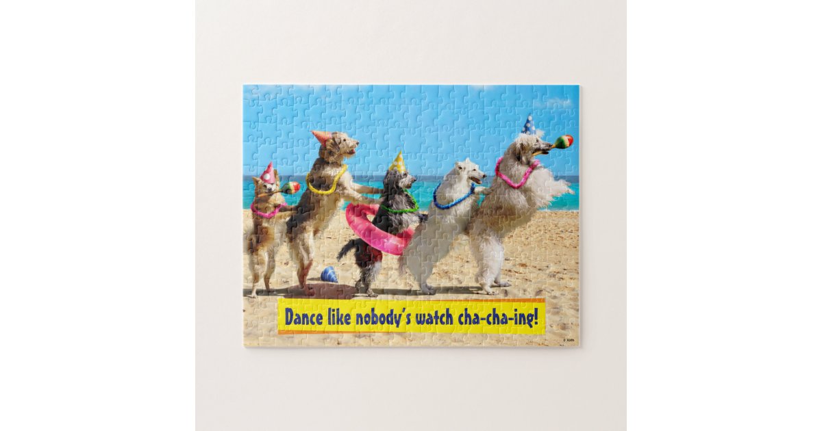 Dog Birthday Party Conga Line Jigsaw Puzzle Zazzle