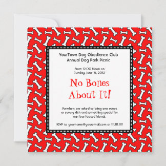Dog Birthday Party, Doggie Picnic in Park Invitation